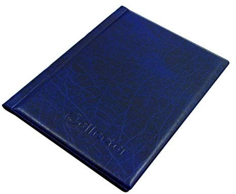 COLLECTOR - Münzalbum für 48 Große Münzen – Kompatibel mit Crown 5 £, 5 Euro €, 10€, 20€, 25€, 30€ und 50€ (Durchmesser 30-45 mm) Sammelalbum - Blau