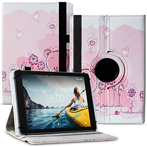 NAUCI Tablet Hülle kompatibel mit Bufo TP1040 TP1036 MB1001 Tasche Schutzhülle Case Universal Cover 10,1 Zoll aus Kunst-Leder Standfunktion 360° Drehbar, Farbe:Motiv 1