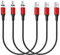 NetDot Gen10 Cable de Carga Magnético Rápida Trenzado de Nylon USB-C de con Lado LED Compatible con Dispositivo de Tipo c (0.3m/3 paquete rojo)