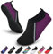 SAGUARO Damen Herren Badeschuhe Wasserschuhe Schwimmschuhe Männer Frauen Barfußschuhe für Strand,Pool,Meer,Wassersport,Surfen,Aqua Cycling,Segeln,Bootfahren,Windsurfen(Violett,38/39 EU)