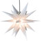 Weihnachtsstern 1 LED warm weiß - Farbe WEISS - 3D Lichter-Stern Dekostern 55 cm Fensterdeko PVC Dekostern Weihnachtsdeko Batterie Timer Xmas