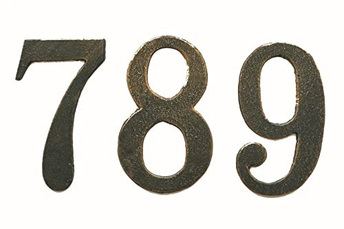 1PEZZO NUMERO CIVICO IN GHISA VERDE ANTICHIZZATO N. 3 CM.13