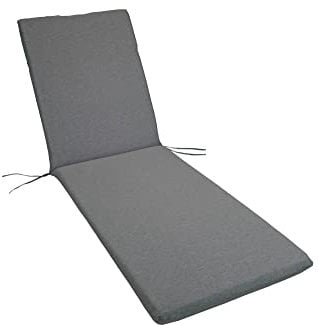 GHIOCUSCINI | Cuscino per Lettino Prendisole, COLORE GRIGIO in Tessuto Cotone/Poliestere, Sfoderabile, 73 + 110 x 57 cm, Alto 6 cm, Made in Italy