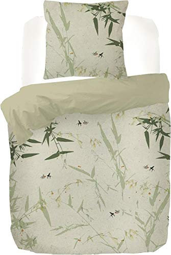Kayori Lin Bettwäsche Satin Baumwolle 155 x 220cm+80x80 Farbe Natur