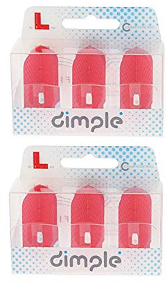 LSTYLE Dart Flights: L6 Pro Slim – 2er-Pack – Noppenstruktur – Rot