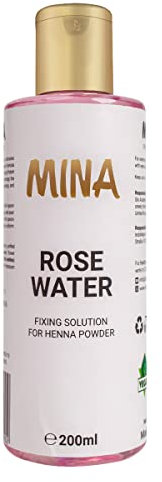 MINA Rose Water Fixing Solution for Eyebrow Tint 200 ml | Natural Rose Water, Vegan & Cruelty-Free Face Toner | Deep Moisturizing, Balancing Impure, Sensitive & Oily Skin