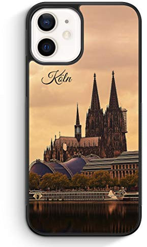 MUNIQASE Panorama Köln Kölner Dom - Silikon Hülle für iPhone 12 Mini - Motiv Design Skyline Silhouette Schön - Cover Handyhülle Schutzhülle Case Schale