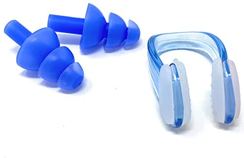 Ohrstöpsel und Nasenklammern-Set für den Schwimmsport - Wassersport - Nasen- und Ohrenstöpsel für Kinder und Erwachsene - Synchronschwimmen - Packungsgröße: 1 Stück