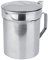 Tradineur - Grasera de acero inoxidable con filtro, asa y tapa, aceitera con colador para conservación de aceite, recipiente para pescado - 900 ml - Ø 11 cm