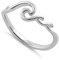Ocean Wave Style 925 Sterling Silber platiniert Stapelbarer Ring Damenschmuck (14.5)