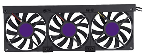 Refroidisseur de Carte Graphique Ventilateur 3 X 90 Mm avec Cadre LED, Ventilateur de Refroidissement 3 Ventilateurs Refroidisseur de Fente PCI 5V ARGB avec Déflecteur Fixe pour Carte Graphique