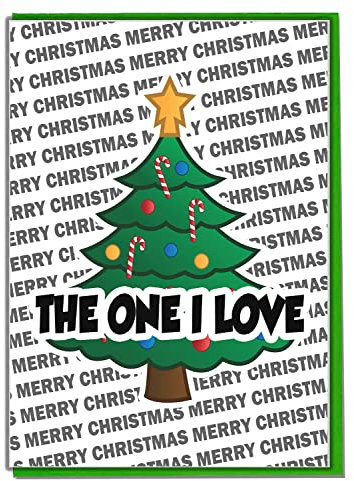 Weihnachtskarte mit Aufschrift The One I Love