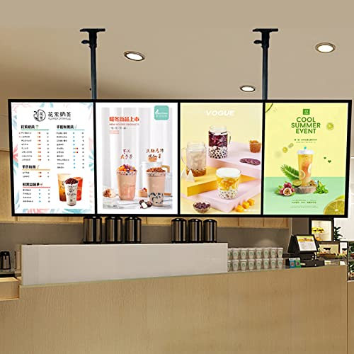 Boîte à lumière LED Slim Snap Frame, tableau de menu LED pour restaurant, tableau de menu LED rétroéclairé pour restaurant, café, magasin, panneau d'affichage mural (1PC 40x30cm)