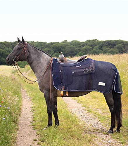 WALDHAUSEN Comfort Fliegen-Ausreitdecke Western, 125 cm, blau