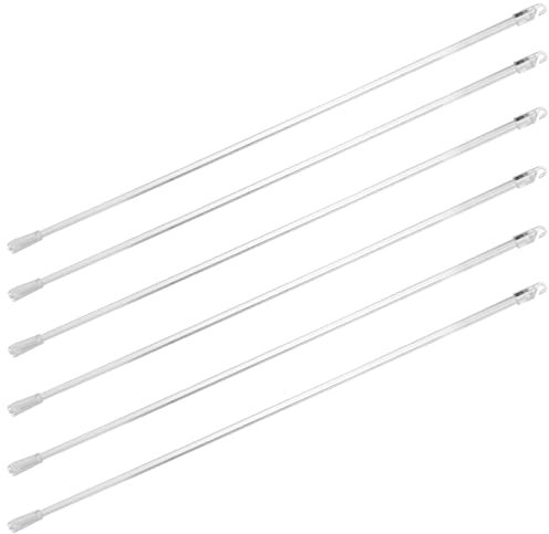 PATKAW Weiße Vorhänge 6 Stücke Blind Stab Fenster Stange Vertikale Vorhang Ziehen Kipp Stab Jalousien Stange Ersatzteile Blindöffner Vorhang Zubehör Weiß 38X1. 5Cm Schloss