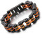 AidiOn Men's Personalized Bicycle Bracelet Stainless Steel Bike Chain Bracelet Men's Titanium Steel Bracelet, 22 X 1.6Cm,Orange
