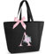 Vavabox Sac fourre-tout personnalisé avec initiale A-Z, cadeaux imperméables pour femmes, demoiselles d'honneur, maman, enseignants, amis, 46CM x 17CM x 30CM (A, Black)