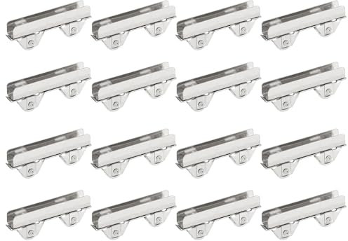 sourcing map Sliding Patio Door Roller Assembly, 6mm Slotted Width Sliding Door Wheel Ball Bearings 48mm Length, Pack of 16
