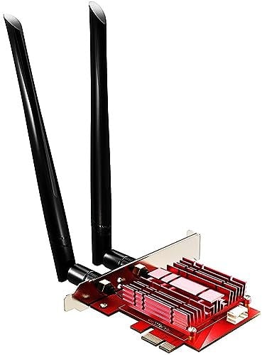 GLOTRENDS BE8774 Carte PCIe WiFi 7 pour PC de bureau avec puce Intel BE200NGW, 802.11be, BT 5.4, compatible uniquement avec Windows 11 24H2 ou version supérieure (ne supporte pas les cartes mères AMD)