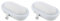 REV 2101010430 Ovalleuchte, LED Kellerlampe-Wandlampe oval, IP44, 5,5W, bis 25.000h, grau (Packung mit 2)