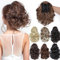 PARXITN Ponytail Extension 20cm Kurz Gelockt Gewellt Hell Rotbraun Claw Clip in Synthetik Haarteil Pferdeschwanz Haarverlängerungen Zopf