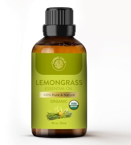 Carno Calm Lemongrass Essential Oils for Diffuser |100% Pure and Natural Lemon Grass Oil | for Hair Massage Spray Aromatherapy and Skincare | 30ml