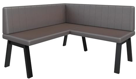 FURNISTAR Eckbank Akiko Metal A - Eckbankgruppe für Ihrem Esszimmer, Küche modern, Sitzecke, Essecke. Perfekt für Küche, Büro und Rezeption. Solide und Starke Verarbeitung. (130x130-Soft30)