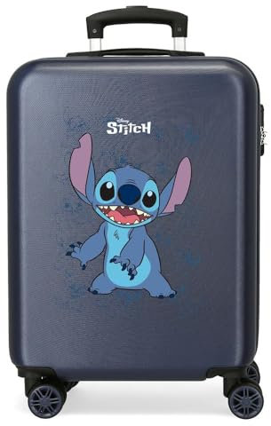 Disney Happy Stitch Garçon Bagage - Bagage pour Enfant, Bleu Marine, 38 x 55 x 20 cm