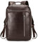 LUUFAN Echtleder-Rucksack für Herren, lässiger Tagesrucksack, Vintage, 14-Zoll-Laptop-Rucksack, Business, schlanke Reise- und Outdoor-Umhängetasche mit Trolley-Hülle (Kaffee)