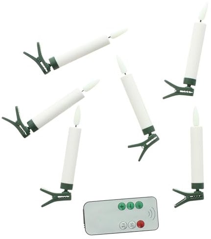 FRANK FLECHTWAREN LED-Kerze Christbaum, 7tlg. Flackerndes Licht, kein offenes Feuer, Stimmungsvoll
