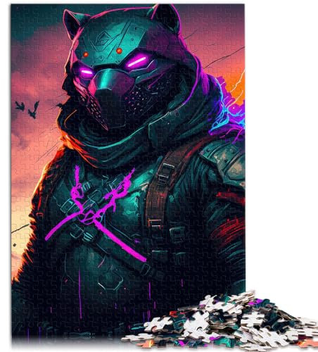 1000 Piece Jigsaw Puzzle，masked bear，for Adults & Kids Age 12 Years Up Wooden Jigsaw Puzzle，Puzzle Hands-on Game，Size：50x75cm