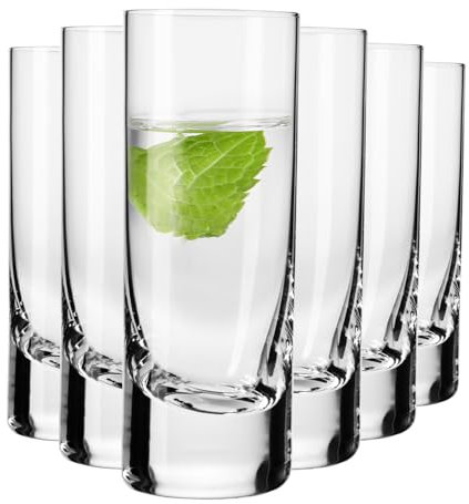 Krosno Verres à shot de vodka Lot de 6 | 90 ml | Idéal pour la maison, le restaurant et les réceptions | Lavable au lave-vaisselle