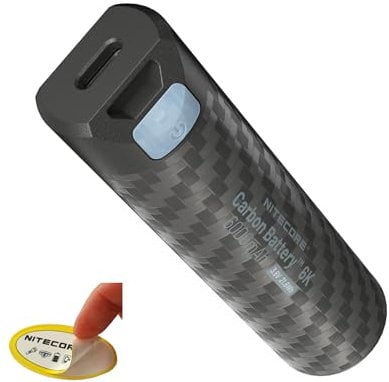 Nitecore Carbon Battery 6K USB-C Rechargeable Lightweight 6000mAh Waterproof Power Bank
