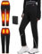 FERNIDA Women Heated Baselayer Pants, Thermal Leggings Underwear with Power Bank, Thermal Underwear Bottoms Trousers for Winter Warm and Daily Wear, 8 Heating Pads, S Black