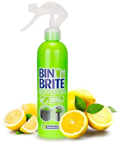 Avilia Spray Neutralizza Odori 400ml al Limone e Citronella - Ideale per Pattumiera sia Interno che Esterno - Ottima per Eliminare Cattivi Odori - Naturale e Sicuro per Animali Domestici e Bambini