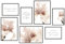 Hyggelig Home Premium Poster Set - 7 Bilder in Landschaft mit Blumen - Wandposter Boho Scandi - Set Pastell Flower mit Rahmen schwarz