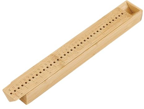 BENECREAT Bamboo Bookbinding Punching Tool with Piercing, Guide Book Binding Tool, Hand Account Binding Kit for Book Lover Punching, Navajo White, 225x31x20.5mm