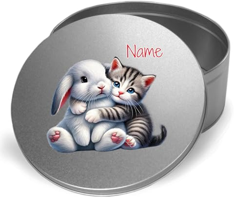 GRAZDesign Personalisierte Keksdose für Ostern – Metallbox mit Namen und Tier-Motiv, ideal für Süßigkeiten und Kekse, dekorative Geschenkidee