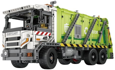 belodoro Compressed Garbage Truck, Large 1,468-Piece Dynamic Garbage Truck Toy for Engineering Enthusiasts and Teenagers, Disaster Relief & Special Vehicle Building Kits, Mechanical Series Toys 22022