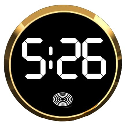 Digitaler Wecker Mit Touchscreen – Leuchtende Kleine Runde Uhr Zum Aufkleben | Runde Digitale Auto-Armaturenbrettuhr | Robuste Auto-Innenraumuhr Für Limousine, Kleinwagen, Wohnmobil, LKW, SUV