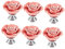 jojofuny 3 Sätze Keramikgriff Schrankspannvorrichtung Rosenknöpfe Knöpfe Vintage-kommode Blumenknauf Goldene Türgriffe Rose Schubladenknöpfe Dekorativ Zinklegierung Rosa 6 Stück * 3