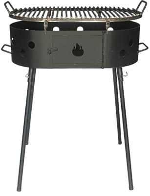 Barbacoa Fogonero Francis Ovalado Parrilla Argentina leña y carbon Portatil Desmontable Brasero Artesanal Nic Store Bbq