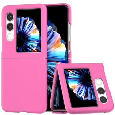 COQUE Funda para ZTE Nubia Flip2,Pantalla Plegable Ultra Delgada Phantom Shield Skin Feel Funda de teléfono móvil para ZTE Nubia Flip2-Magenta