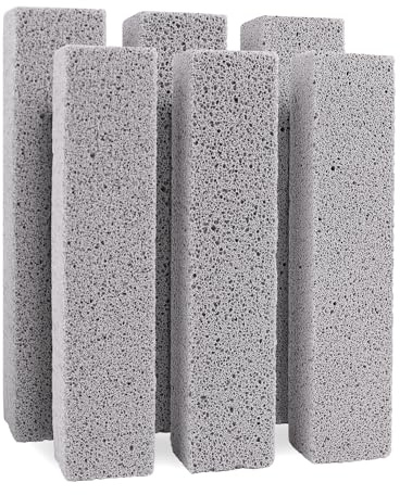 ZUFECY 6pc Pumice Stone for Home Cleaning, Toilet Bowl Cleaning, Sink and Tiles Without Scratches, Grease in Kitchen, Bathroom and Pool
