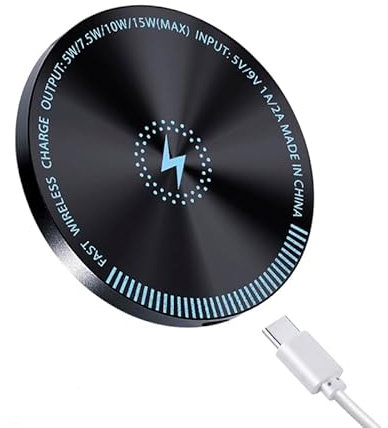 Mag-Safe Ladegerät für iPhone Ladestation,Magnet Ladestation Induktive kabellos Ladepad Kompatibel mit iPhone 16 15 14 13 12 Serie und AirPods 4 3 2 Pro