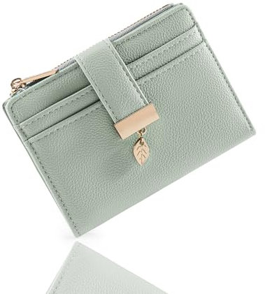 Pomelo Best Portefeuille Femme Cuir Porte Monnaie avec Fermeture éclair Poche à Monnaie, Compartiments Cartes à Bouton Pression – Petit Portefeuille Femme idéal pour Voyages