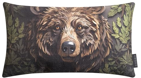 MAGMA Kissenhülle Foresta 'Bär' 30 x 50 cm Grün