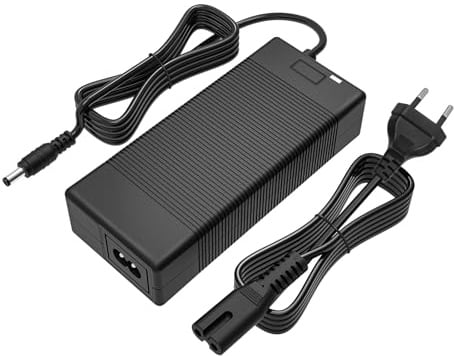 Chargeur de Batterie Li-ION 42V 2A, Compatible avec Batteries 36V, Connecteur 5,5 x 2,1 mm, Noir