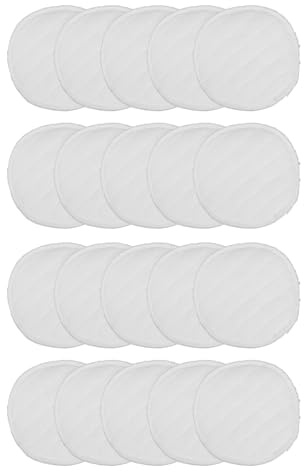 BAZEITFLOW Assorbilatte Pezzi Cotone e Lavabili 20 in Coppette Bianco Assorbenti Anti-perdite per Allattamento Uso Giorno e Notte per Mamme