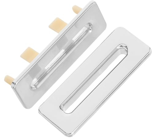 Copertura Troppopieno Lavandino Bagno in Lega di Zinco Argento, 2 Pezzi | Guarnizione Troppopieno Lavandino, Coperchio Lavabo Bagno, Facile Montaggio e Forma Semplice